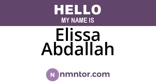 Elissa Abdallah