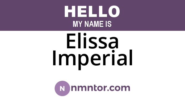 Elissa Imperial