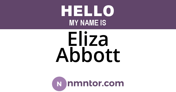 Eliza Abbott