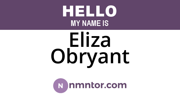 Eliza Obryant