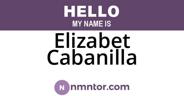 Elizabet Cabanilla