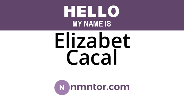 Elizabet Cacal