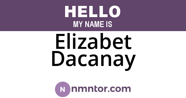 Elizabet Dacanay