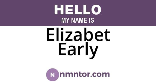 Elizabet Early