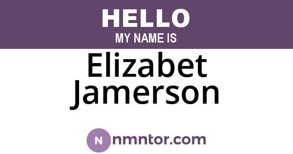Elizabet Jamerson