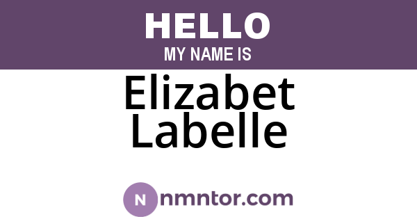 Elizabet Labelle