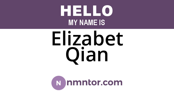 Elizabet Qian
