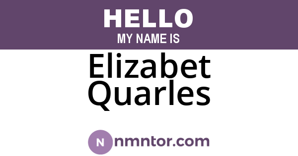 Elizabet Quarles