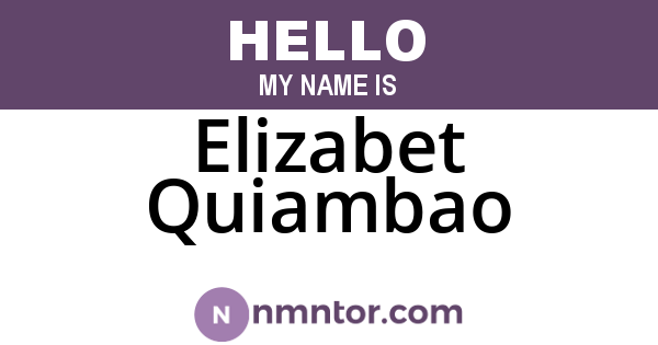 Elizabet Quiambao