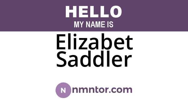 Elizabet Saddler
