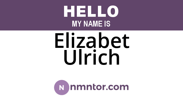 Elizabet Ulrich