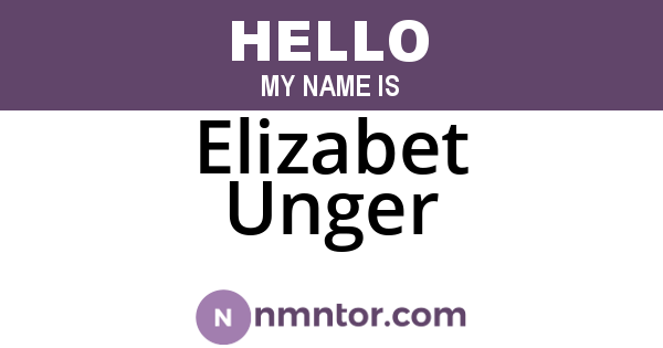 Elizabet Unger