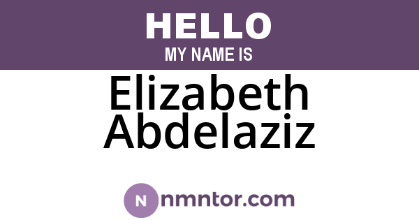 Elizabeth Abdelaziz