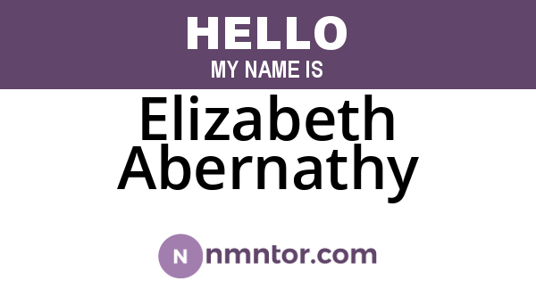 Elizabeth Abernathy