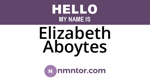 Elizabeth Aboytes