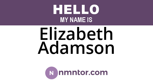 Elizabeth Adamson