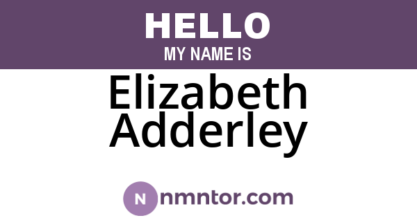 Elizabeth Adderley