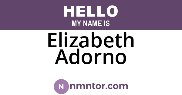 Elizabeth Adorno