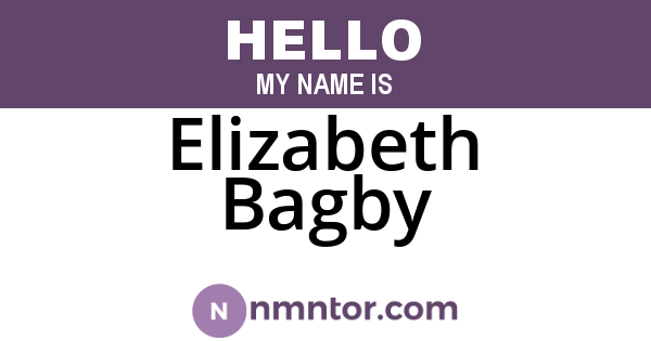 Elizabeth Bagby