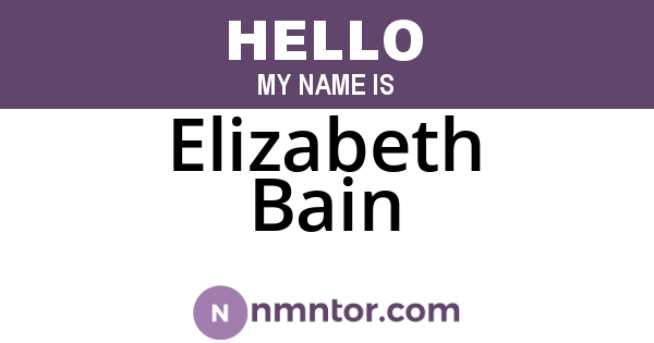 Elizabeth Bain