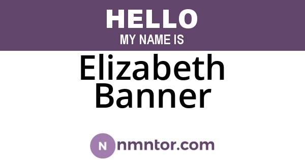 Elizabeth Banner