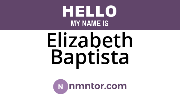 Elizabeth Baptista