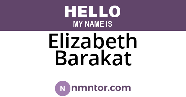 Elizabeth Barakat