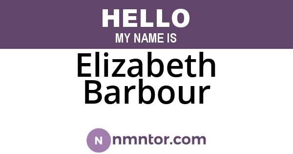 Elizabeth Barbour