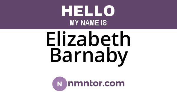 Elizabeth Barnaby