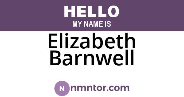 Elizabeth Barnwell