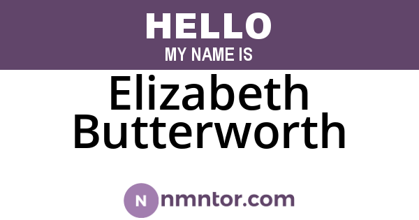 Elizabeth Butterworth