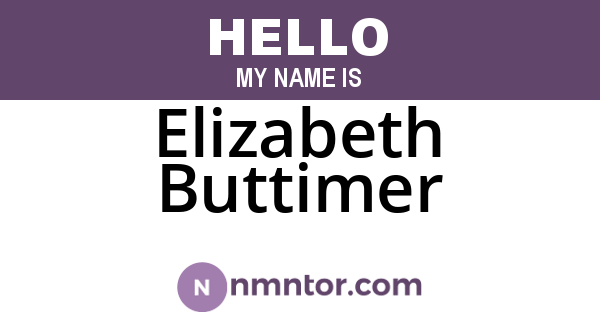 Elizabeth Buttimer