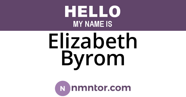 Elizabeth Byrom