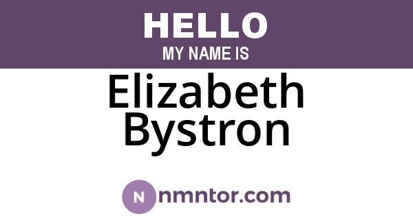 Elizabeth Bystron