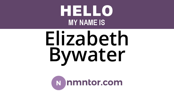 Elizabeth Bywater