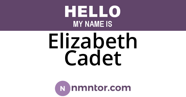 Elizabeth Cadet