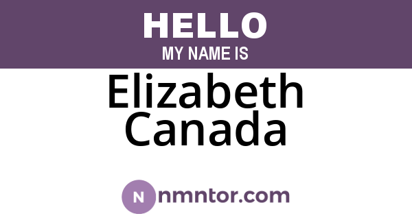 Elizabeth Canada