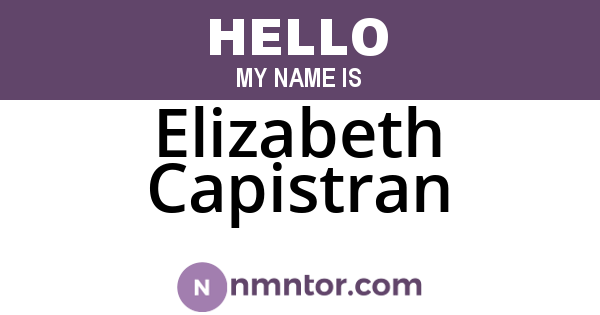 Elizabeth Capistran