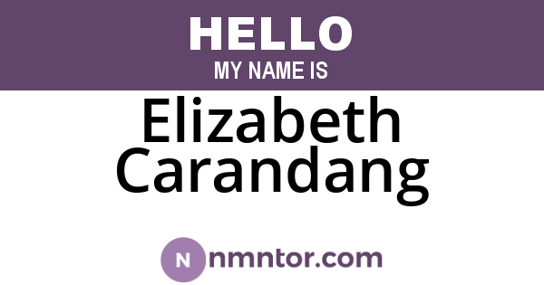 Elizabeth Carandang