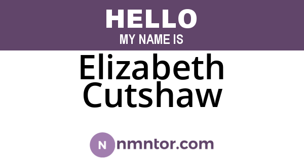 Elizabeth Cutshaw