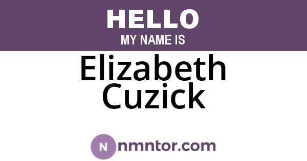 Elizabeth Cuzick