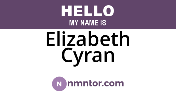 Elizabeth Cyran