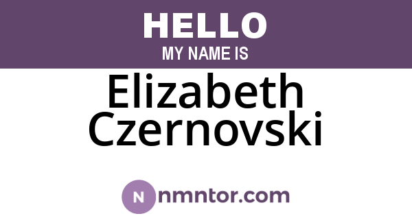 Elizabeth Czernovski