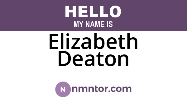 Elizabeth Deaton