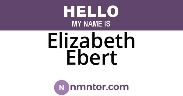 Elizabeth Ebert