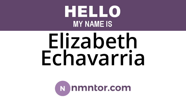 Elizabeth Echavarria