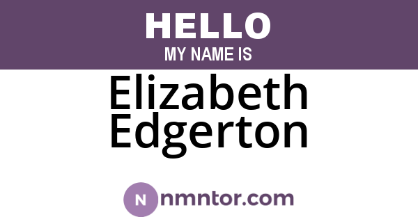Elizabeth Edgerton