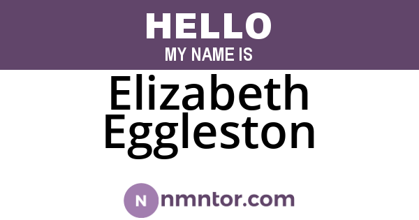 Elizabeth Eggleston