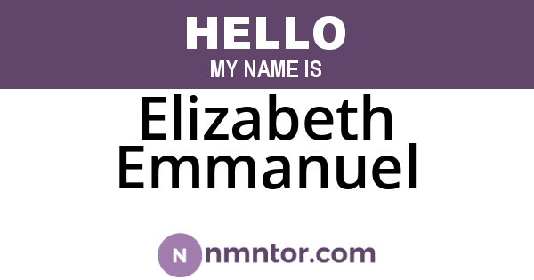 Elizabeth Emmanuel