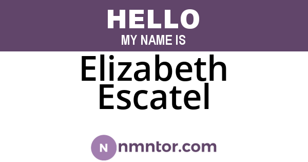 Elizabeth Escatel